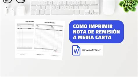 Como Imprimir una Nota de Remisión a Media Carta YouTube