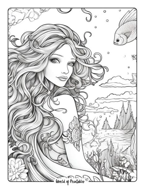 Mermaid Coloring Pages For Adults Best Coloring Pages For, 49% OFF