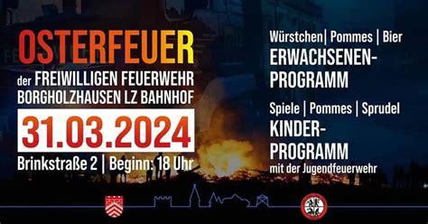 Osterfeuer Am Freiwillige Feuerwehr Borgholzhausen