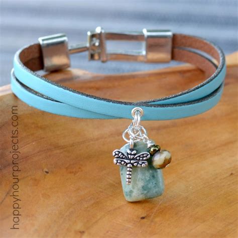 Leather Charm Bracelet Happy Hour Projects