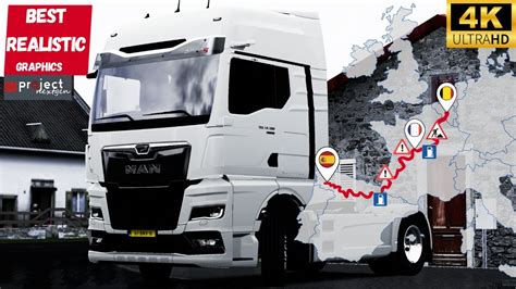 MAN TG3 TRUCK REALISTIC DRIVING 2 000 KM LONG DELIVERY EURO TRUCK