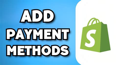 How To Add Payment Methods On Shopify 2023 Guide Youtube