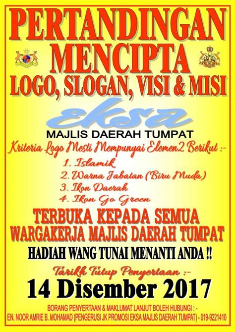 PERTANDINGAN MENCIPTA LOGO MISI DAN VISI EKSA Laman Web Rasmi Majlis