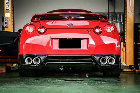 Beautiful Fire Red Godzilla Gt R R Fitted With Armytrix Evolution