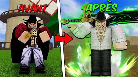 Je Suis Devenu Mihawk Blox Fruits Youtube