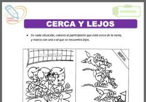 Cerca Y Lejos Para Ni Os De Cinco A Os Fichas Educativas