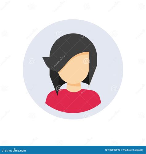 User Profile Or My Account Avatar Login Icon With Woman Female Face