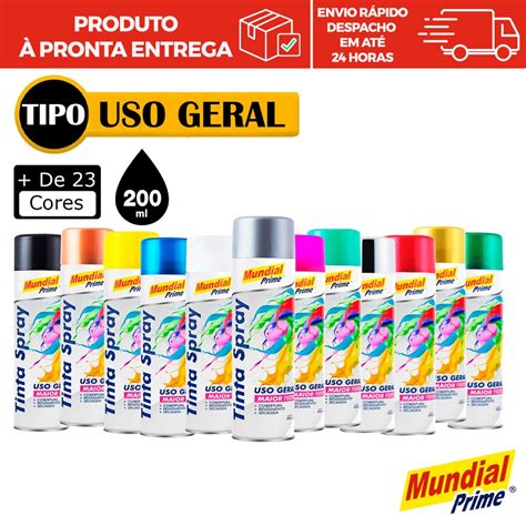 Tinta Spray Mundial Prime 200ml Diversas Cores E Tipos Shopee Brasil