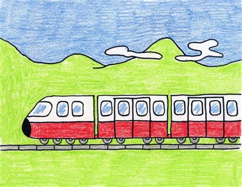 Draw a Simple Train · Art Projects for Kids