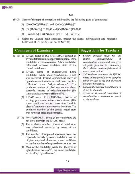 Chemistry Practical Class 12 Isc Sample Paper Exampless Papers