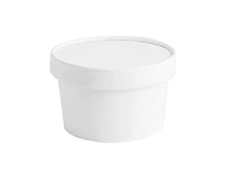 White Ml Light Weight Eco Friendly Round Leak Proof Paper Container