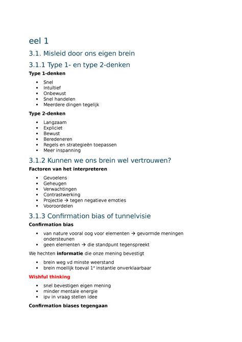 Samenvatting Onderzoeksvaardigheden 1 Eel 1 3 Misleid Door Ons Eigen