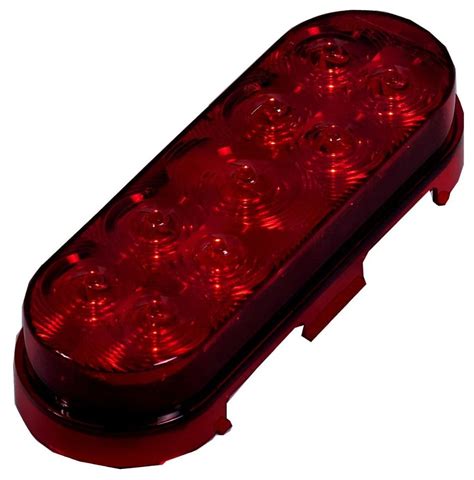 Maxxima M R Oval Red Stop Tail Turn Light Led S