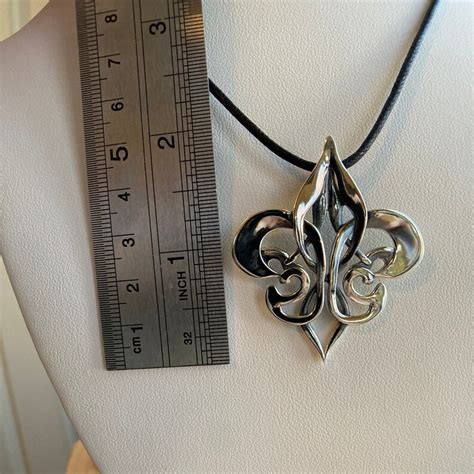 Fleur De Lis Large Celtic Knot Sterling Silver Pendant - Etsy