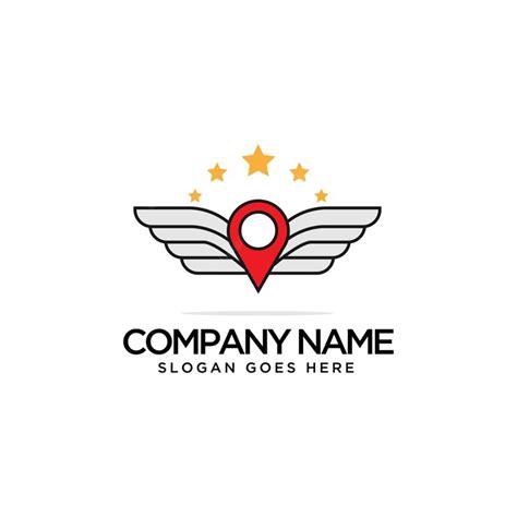 Premium Vector | Delivery logo design pin and wing minimalist vector ...