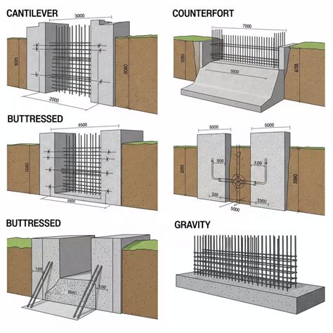 Information Types of Reinforced Concrete Retaining Walls News