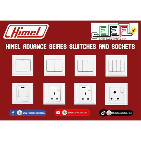 Himel Advance Series Switches And Sockets White Color Shopee Malaysia