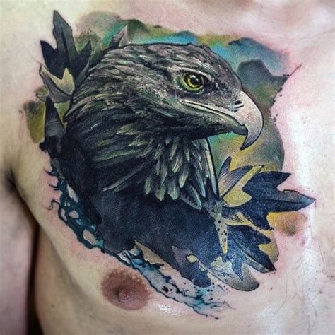 80 Eagle Chest Tattoo Designs For Men Manly Ink Ideas