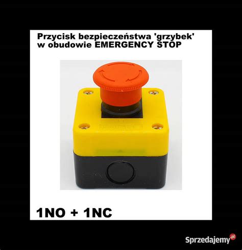 Przycisk bezpieczeństwa grzybek w obudowie EMERGENCY STOP Dąbrowa