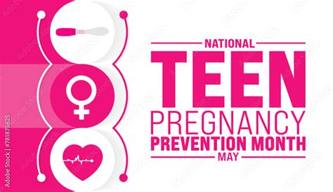 May Is National Teen Pregnancy Prevention Month Background Template