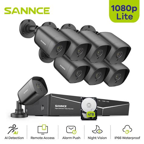 Sannce Kit De Vid Osurveillance Ext Rieure Pi Ces Cam Ras De S Curit