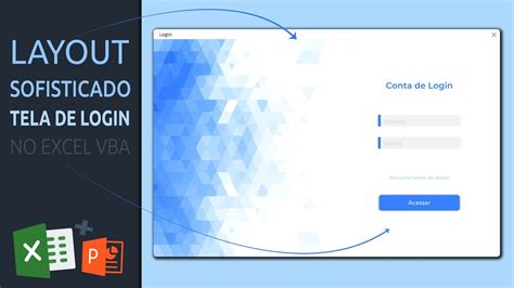 Layout De Tela De Login Profissional No Excel Vba Youtube