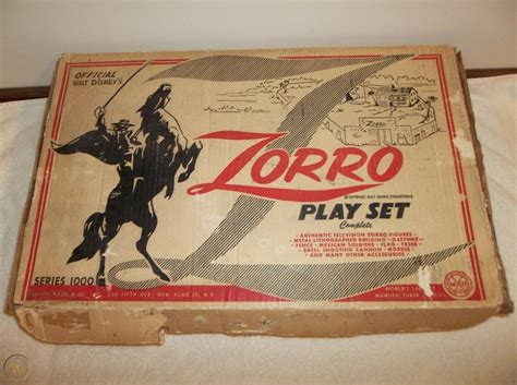 Zorro Playset By Marx Set 3745 Series 1000 With Original Box Circa