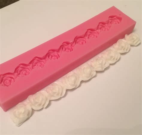 Rose Flower Border Mold Pm201 Christines Molds