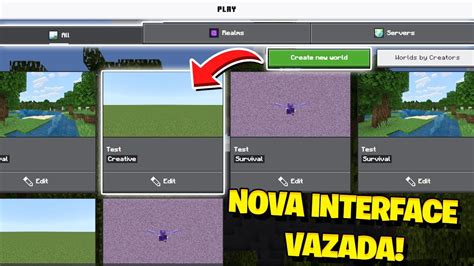 Nova Interface Chegando Para Minecraft Bedrock Youtube