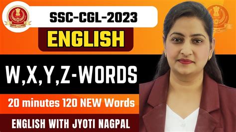 SSC CGL 2023 20 MINUTES म 120 NEW WORDS FOR SSC CGL CHSL SSC