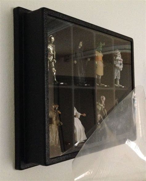 Action Figure Display Case with Dust Cover and wall mount Star