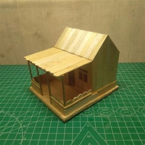 Jual Miniatur Rumah Adat Betawi Kerajinan Tangan Dari Stik Es Krim