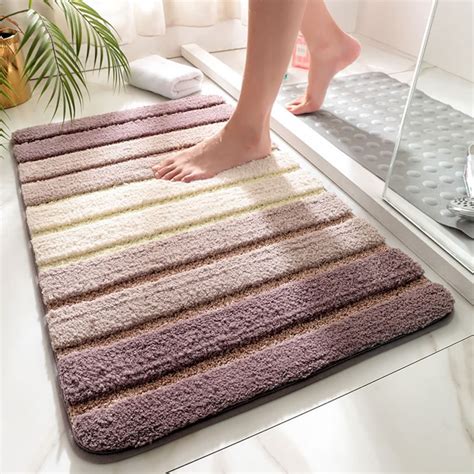 Gradient Color Thick Soft Bathroom Rug Cute Simple Colorful Etsy