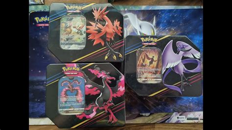 Pokemon Tcg Crown Zenith Galarian Birds Tins Youtube