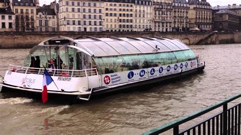 Paris Batobus Leaving Hotel De Ville Youtube