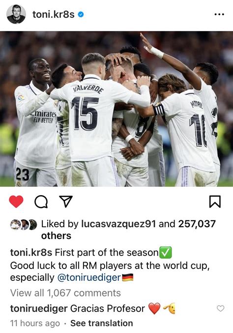 Seputar Real Madrid On Twitter Toni Kroos Via Instagram Bagian