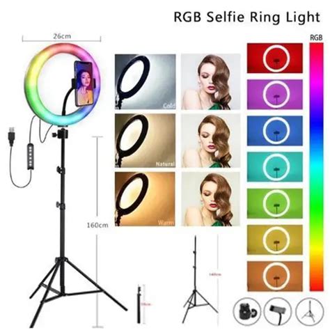 RGB Ring Light With Stand MJ26 LED Soft Light Ido Lk