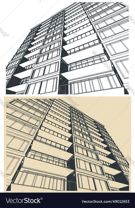 Apartment building Royalty Free Vector Image - VectorStock