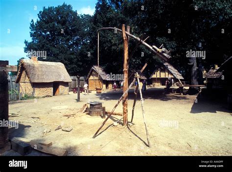 Homes In The Historical James Fort At Jamestown Festival Park Virginia