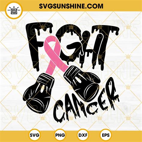 Fight Cancer Svg Breast Cancer Svg Pink Ribbon Svg