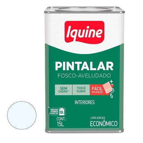 Tinta Vinil Acr Lica Fosca L Pintalar Branco Neve Iquine Ref