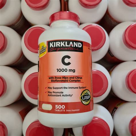 Kirkland Signature Vitamin C W Rose Hips 1000 Mg 500 Tabs Shopee