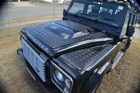 Land Rover Defender Puma Patriot Bonnet Protector Black Powder Coated