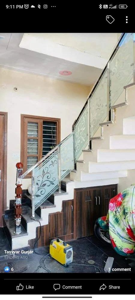 Stairs Balcony S S Railing With Glass For Home Hotel At Rs Feet