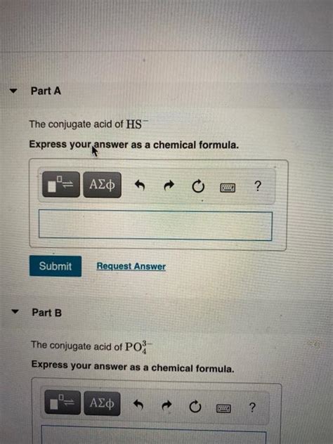 Solved Part A The Conjugate Acid Of Hs Express Your Answer