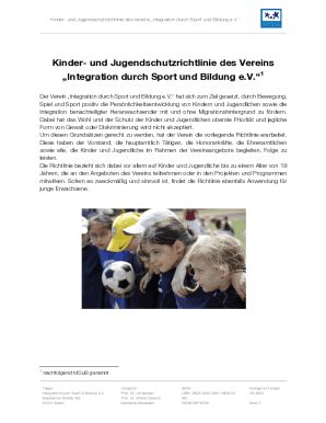 Ausf Llbar Online Kinder Und Jugendschutzrichtlinie Des Vereins Fax