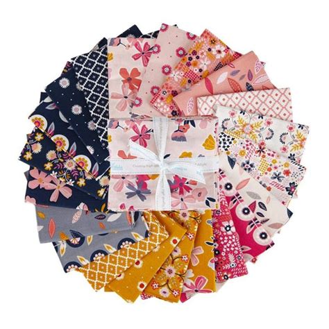 Modern Floral Precut Fat Quarter Bundle With 21 Quilting Etsy