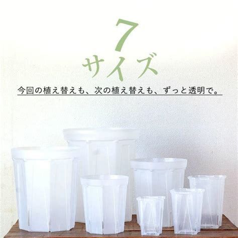 植木鉢 透明 プラ鉢 樹脂製 透明スリット鉢 35号サイズ×5鉢set Toumei Pot35e 花屋さん 通販 Yahoo