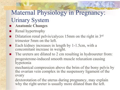 Maternal Physiology In Pregnancy Ppt