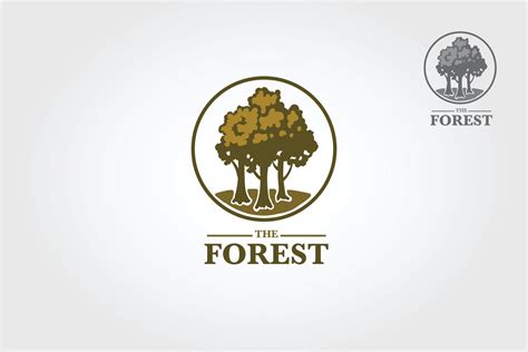 The Forest Vector Logo Illustration. Forest Logo Template is stylish ...